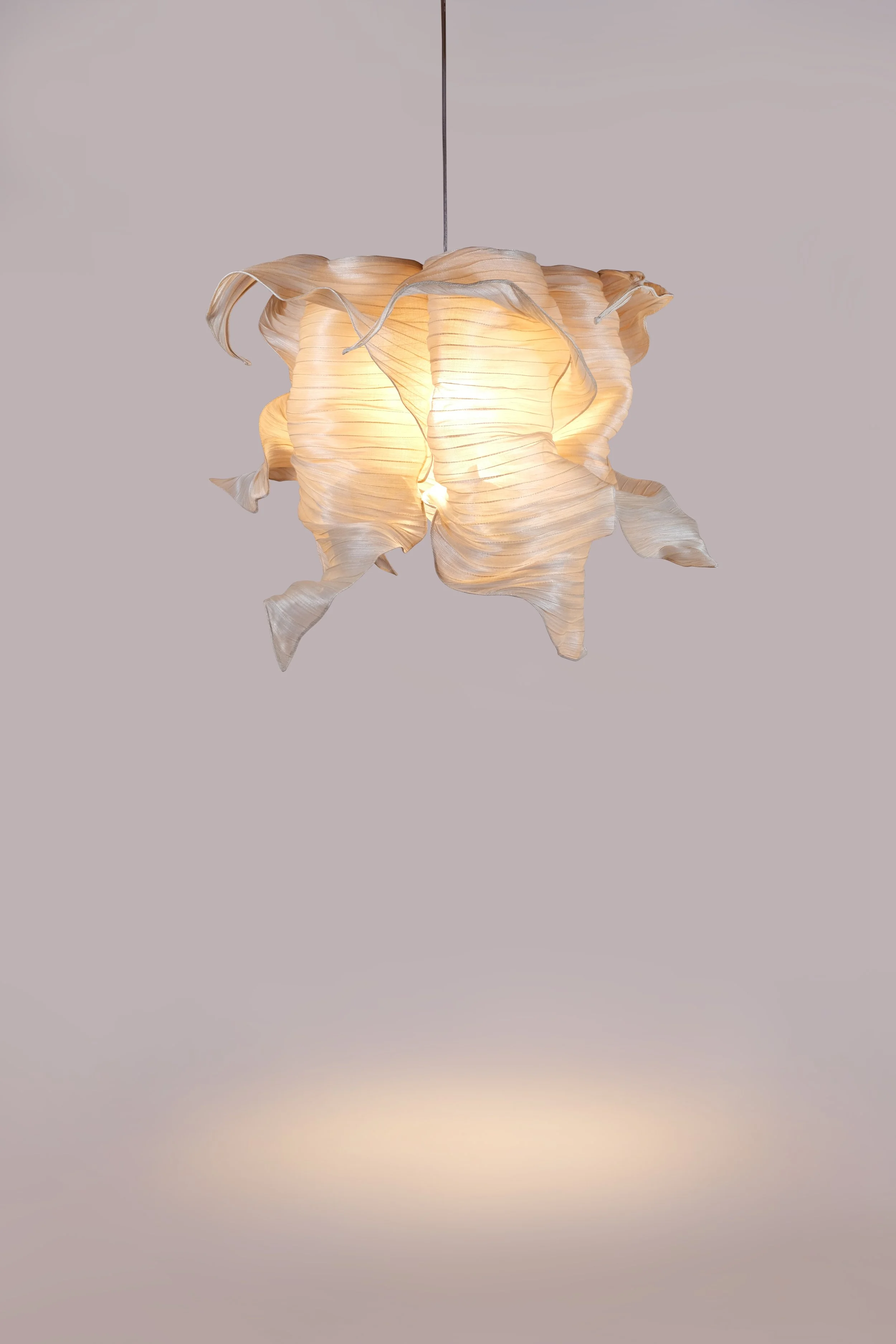 Modern Fabric Pendant Plain Light Nebula 80cm by Studio Mirei